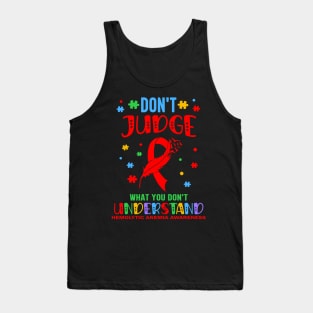 Hemolytic Anemia Awareness Warrior Red Ribbon Tank Top